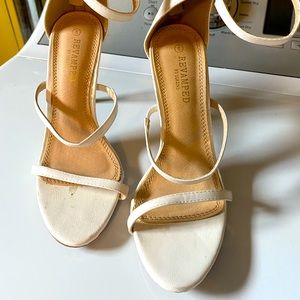 White classic heels